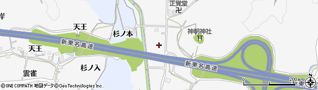 愛知県新城市八束穂（西田）周辺の地図