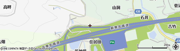 愛知県新城市富永（住居田）周辺の地図