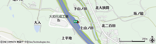 愛知県岡崎市保母町（上平地）周辺の地図