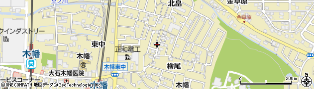 京都府宇治市木幡（松尾）周辺の地図