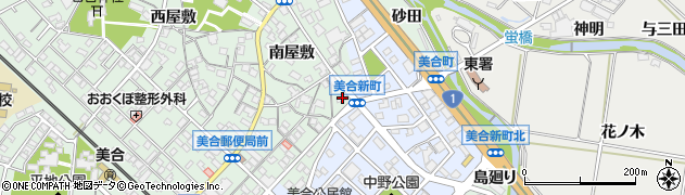 愛知県岡崎市美合町（生道）周辺の地図