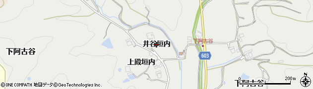 兵庫県猪名川町（川辺郡）下阿古谷（井谷垣内）周辺の地図