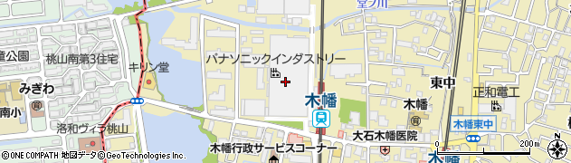 京都府宇治市木幡（西中）周辺の地図