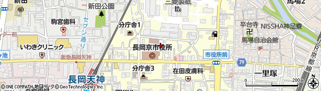 京都府長岡京市周辺の地図