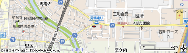 京都府長岡京市馬場（見場走り）周辺の地図