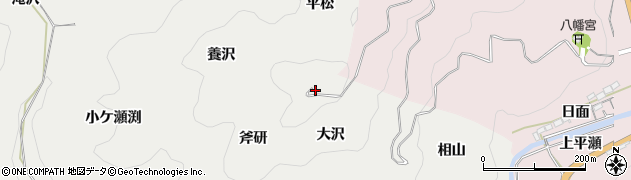 愛知県岡崎市樫山町（斧研）周辺の地図
