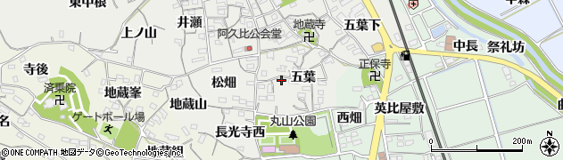 愛知県知多郡阿久比町阿久比五葉38周辺の地図