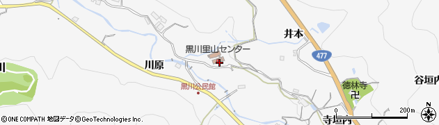 兵庫県川西市黒川中尾周辺の地図