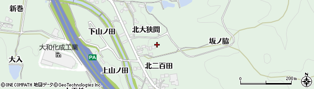 愛知県岡崎市保母町（南大狭間）周辺の地図