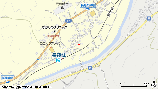〒441-1634 愛知県新城市長篠の地図