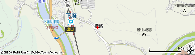 島根県浜田市下府町（横路）周辺の地図