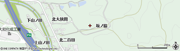 愛知県岡崎市保母町（坂ノ脇）周辺の地図