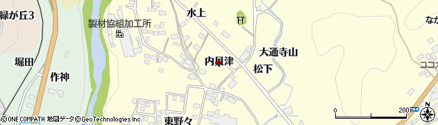 愛知県新城市長篠（内貝津）周辺の地図