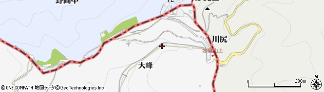 兵庫県川西市黒川大峰周辺の地図