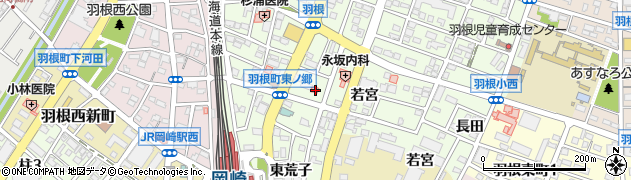 愛知県岡崎市羽根町若宮4周辺の地図