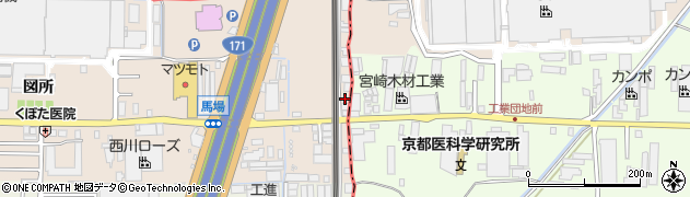 京都府長岡京市馬場（餅田）周辺の地図