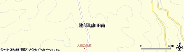 岡山県岡山市北区建部町和田南周辺の地図