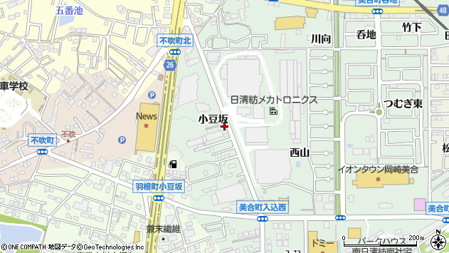 〒444-0802 愛知県岡崎市美合町の地図