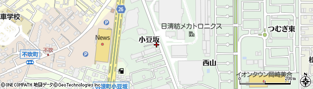 愛知県岡崎市美合町（小豆坂）周辺の地図