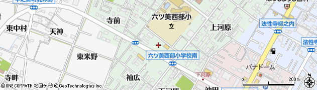 愛知県岡崎市赤渋町（田中）周辺の地図