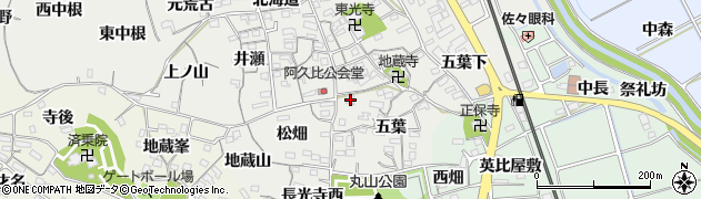 愛知県知多郡阿久比町阿久比五葉2周辺の地図