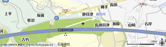 愛知県新城市大宮（長頭貝津）周辺の地図