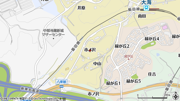 〒441-1315 愛知県新城市大海の地図