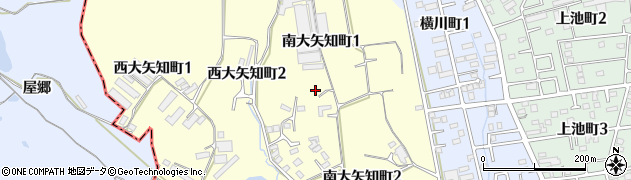 愛知県半田市南大矢知町周辺の地図