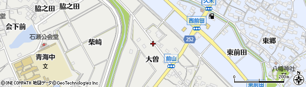 愛知県常滑市金山大曽周辺の地図