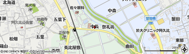 愛知県阿久比町（知多郡）椋岡（中長）周辺の地図