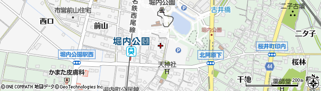 愛知県安城市堀内町羽開道25周辺の地図