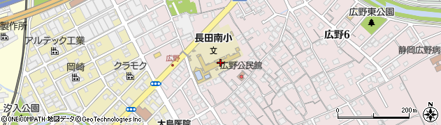 静岡市立長田南小学校周辺の地図