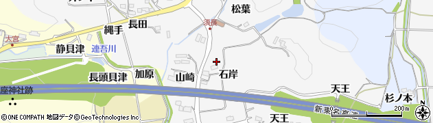 愛知県新城市須長（石岸）周辺の地図
