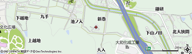 愛知県岡崎市保母町（向井田）周辺の地図