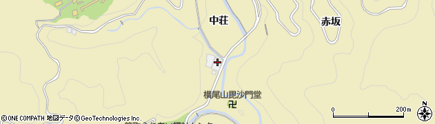 京都府宇治市西笠取中荘周辺の地図