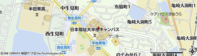 日本福祉大学半田キャンパス　ＩＣＴサポートデスク半田周辺の地図