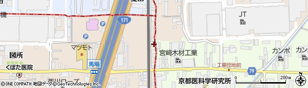 京都府長岡京市馬場餅田8周辺の地図