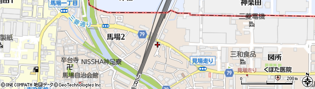 京都府長岡京市馬場（井料田）周辺の地図