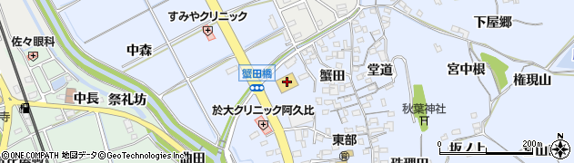 ゲンキー株式会社　蟹田橋店周辺の地図