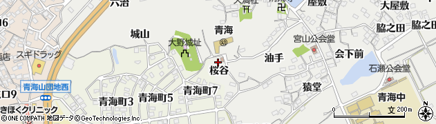 愛知県常滑市金山（桜谷）周辺の地図