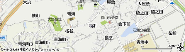 愛知県常滑市金山（油手）周辺の地図