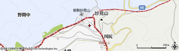 兵庫県川西市黒川（奥山）周辺の地図