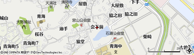 愛知県常滑市金山（会下前）周辺の地図