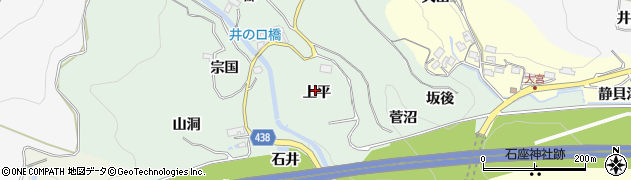 愛知県新城市牛倉（上平）周辺の地図