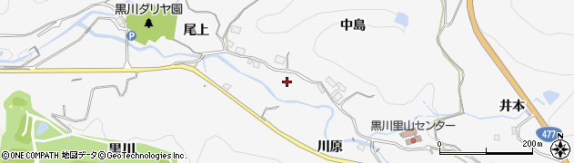 兵庫県川西市黒川（中島）周辺の地図