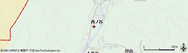 京都府宇治市炭山西ノ谷周辺の地図