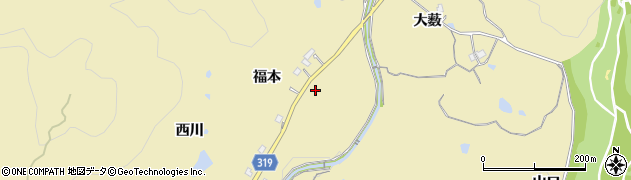 兵庫県宝塚市下佐曽利（福本）周辺の地図