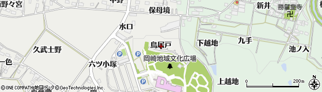 愛知県岡崎市岡町鳥居戸周辺の地図