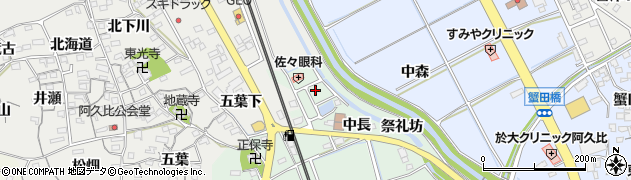 愛知県阿久比町（知多郡）椋岡（菱田）周辺の地図