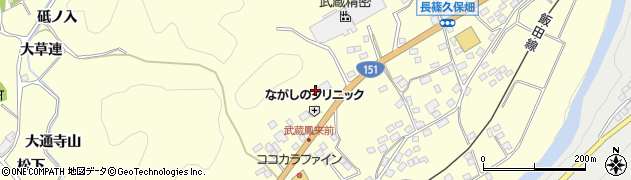 愛知県新城市長篠（権現堂）周辺の地図